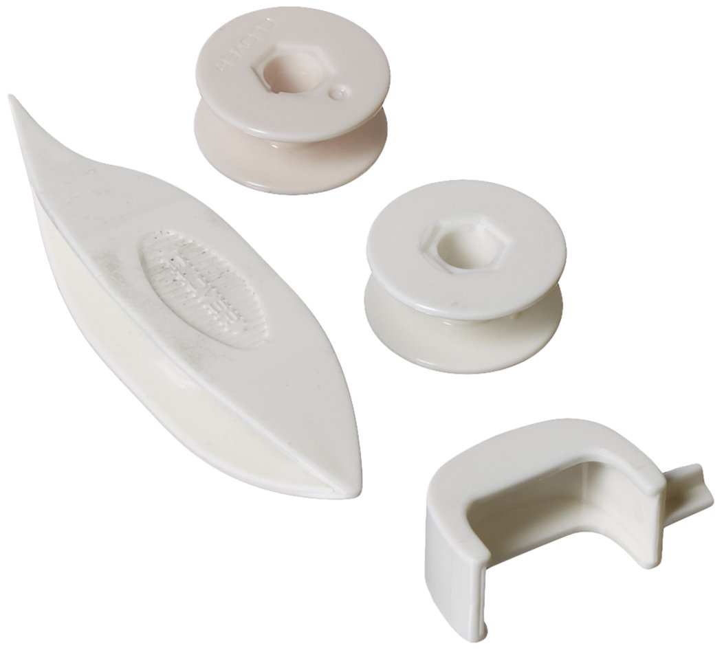 Clover Tatting Shuttle Coil VE3 Haberdashery Plastic White 18 5 X 9 5 X 1 5 Cm 4 Units 18 5 