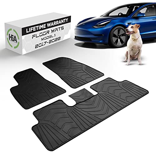 Tesla Model 3 Floor Mats 2023 2017 All Weather (Full Set Front & Rear
