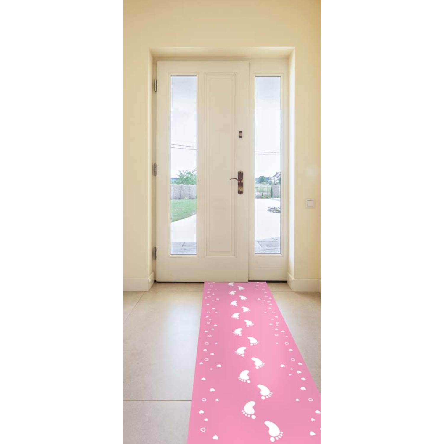 Folat Carpet runner baby footprints.