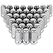 ECCPP M14x1.5 Wheel Lug Nuts 32 Pieces 14X1.5 Thread Silver Chrome Open End Spline Lug Nuts for 2012-2014 for Chevy Silverado 1500 for Toyota for Tundra for GMC Yukon