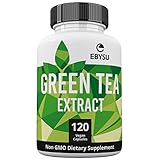 EBYSU Green Tea Extract - 120 Day Supply – 500mg Vegan Capsules with ECGC for Energy Boost & Weight Loss – Made in USA, Non GMO Supplement Pills