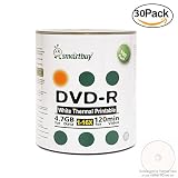 Smartbuy 4.7gb/120min 16x DVD-R White Thermal Hub Printable Blank Recordable Media Disc (3000-Disc)