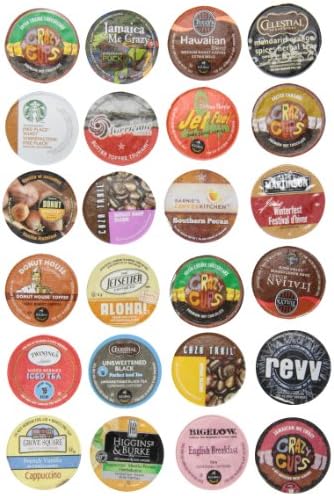 Burley Brew K-Cup Sampler, Coffee, Tea and Chocolate, 24 Count