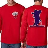 Ole Miss Football Fans. Colonel Reb Red Long Sleeve T-Shirt (S-5X)