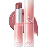 rom&nd GLASTING MELTING BALM #12 Veiled Rose - Hydrating Tinted Lip Balm & Gloss Stick | Sheer Muted Rose Nude, Crystal Water-Gloss Shine | Non-Sticky K-Beauty for Plump, Moisturized Lips