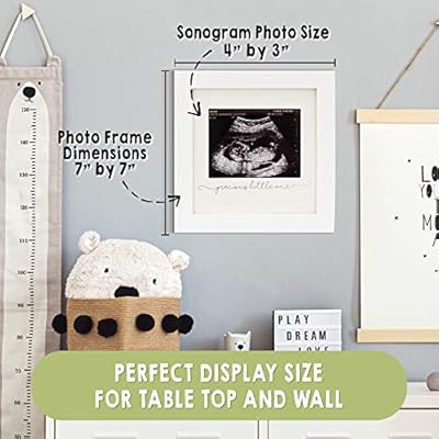 Baby Sonogram Picture Frame Modern Ultrasound Frame For Mom To Be Pregnancy Announcement Sonogram Photo Frames Gender Reveal For Expecting Parents First Time Dad Gifts Alpine White