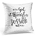 Golee Throw Pillow Cover All Things are Possible Modern Calligraphy Faith Believe Decorative Pillow Case Home Decor Square 18x18 Inches Pillowcase