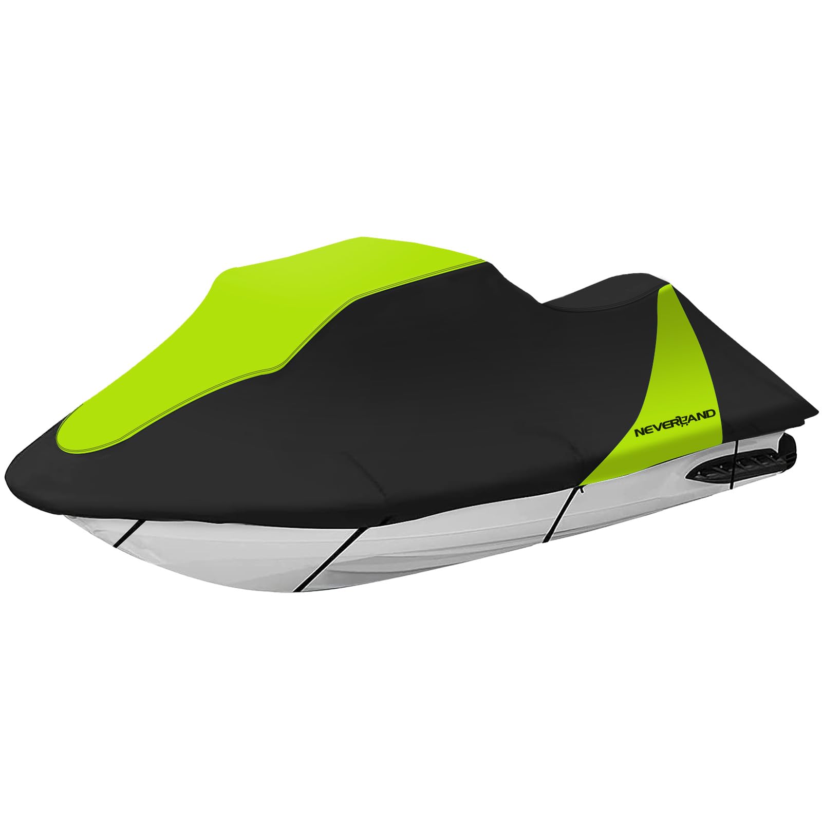 Photo 1 of NEVERLAND Waterproof Jet Ski Cover - Compatible with Yamaha Seadoo, Jetski Covers 2 3 Seater UV Resistant 420D Heavy Duty Jetski Cover with 2 Air Vents Personal Watercraft Cover 120" to 135"
