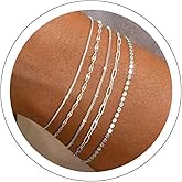 MBW Silver Plated Bracelets for Women, Dainty Silver Bracelets for Women Set Bracelet Stack Waterproof Jewelry for Women Tren