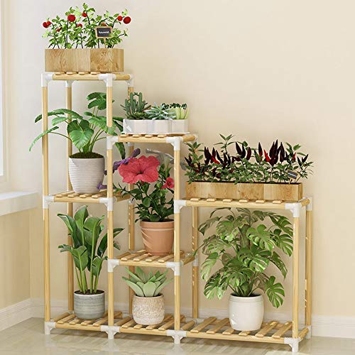 HBY Escalera De Madera for Flores Estantería for Plantas La Multi ...