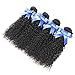Brazilian Virgin Curly Hair Weave 4 Bundles 7A 100% Unprocessed Human Hair Extensions Natural Color by Lovenea(16 18 20 22)