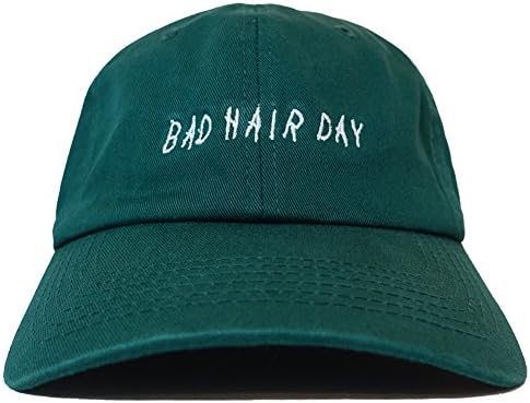 Bad Hair Day Adjustable Baseball Cap Unstructured Dad Hat - 100% Cotton - More Colors (Green)
