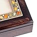 Cottage Garden Serenity Prayer Italian Style Burlwood Finish Decorative Jewel Lid Musical Jewelry Box - Plays How Great Thou Art