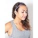 Sweaty Bands Womens and Girl Headband - Non-Slip Velvet-Lined Sparkle Hairband - Viva Diva Purple 3/8-Inch