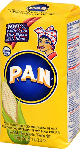 Harina Pan Pre-Cooked Corn Meal, White, 35.27 Ounce