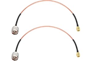 MOOKEERF SMA Male to N Male Cable 1ft,2 Pack RG316 SMA to N Cable 50 Ohm for WiFi Router,GPS Receiver,Antenna,Signal Booster etc