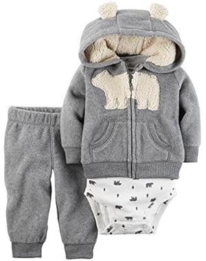 Baby Boys 3-Piece Bear Hoodie Set