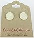 Summerfield Collection Silver-tone Faux Druzy Stone Stud Earrings 12mm (Clear)