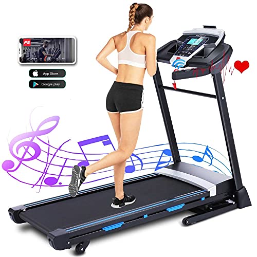 ANCHEER Treadmill, Treadmills for Home with 0-15% APP Automatic  Incline, 300LBS Capacity Walking Runnin
