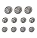 Funcoo 11 pcs Antique Metal Blazer Button Vintage Suits Button Set for Blazer, Suits, Sport Coat, Uniform, Jacket (Black(as Picture Shows)))