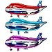 bouti1583 Airplane Helicopter Plane Shaped Foil Balloon 32 Inch, Pack of 3 Party Children Birthday Kids Favor Cartoon Decorations (Blue & Red)