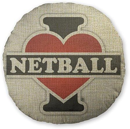 Mushroomy Netball Basket Decorative Round Line Pillow Case Covers