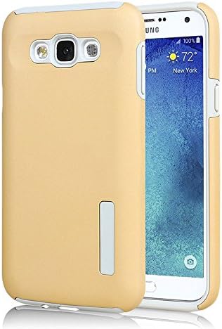 Galaxy E5 Case, YUCHIC - Heavy Duty Defender Dual Layer Protector Hybrid Phone Case for Samsung Galaxy E5, Rose Gold