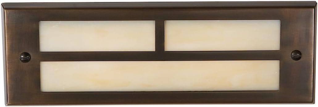 Highpoint Deck Lighting HP-774R-MBR Red Rocks 12-Volt T-Bar Brick Recessed Outdoor Deck and Step Light Fixture, Antique Bronze