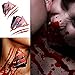 Geekper Halloween Makeup Party Bloody Scar Tattoo Window Decal Handprint Bloodstains Sticker Halloween CostumeMakeup  Party  Favor  10 Pack