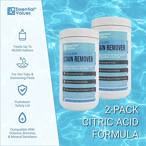 Swimming Pool Cleaner & Spa Stain Remover (2pack, 4 lbs) Natural