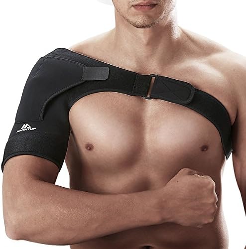 Shoulder Brace MARKTOP Shoulder Support Two-way Adjustable Multi-point Bonding Neoprene Shoulder Wraps Belt Band for Injury Tear Prevention, Frozen Shoulder Pain Velcro Design Fits Left or Right Shoul