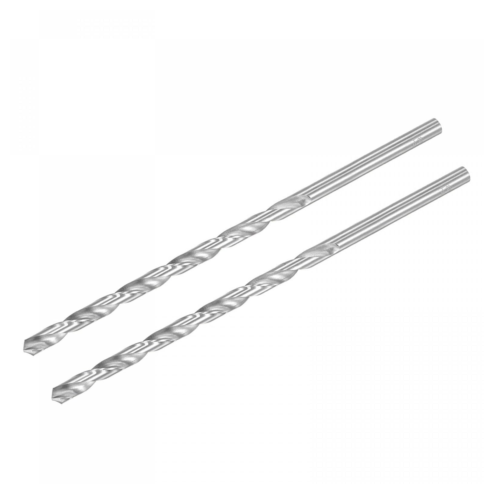 TA-VIGOR 2Pcs 8.5mm Extra Long Twist Drill Bits, 250mm Length High-Speed Steel HSS Straight Shank Spiral Drill Bits for Wood Metal Aluminum Plastic