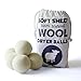 Soft Sheep 100% Natural Wool Dryer Balls, Extra Large, 6 Pack