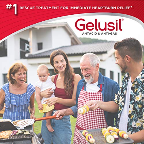 Gelusil Antacid & Anti Gas Tablets for Heartburn Relief, Acid Reflux