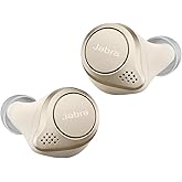 Jabra Elite 75t Earbuds – True Wireless Earbuds with Charging Case, Gold Beige – Active Noise Cancelling Bluetooth Earbuds wi
