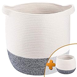 TerriTrophy 2pc Large Woven Storage Basket with