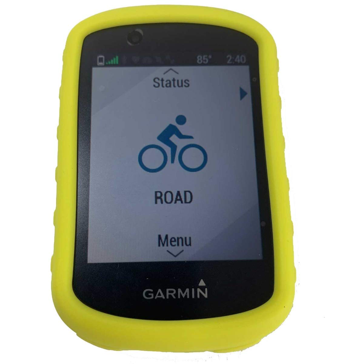 TUFF LUV Silicone Case Cover With Screen Protector Compatible With Garmin Edge 830 - Yellow