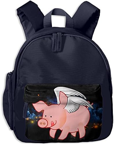 Flying Pig Print Lightweight Toddler Backpack Shoulder Bag School Backpack For Kids
