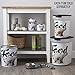 Paw Prints 26 Pound Plastic Rolling Pet Food Bin, Carlos The Bulldog Design, Includes Measured Scoop, 15.5 x 16.75 x 13.25 Inches (37579)