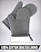 Gorilla Grip Premium Silicone Non Slip Oven Mitt Set, Soft Flexible Oven Gloves, Professional Heat Resistant Kitchen Cooking Mitts, Protect Hands from Hot Surfaces (Charcoal: Set of Oven Mitts).