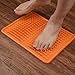 Roundish Tips Orange Foot Massage Mat for Plantar Fasciitis, Arch Pain, Pain Syndrome, Deep Tissue, Stress. Shiatsu & Acupressure Foot Massager for Acupuncture, Reflexology, Neuropathy