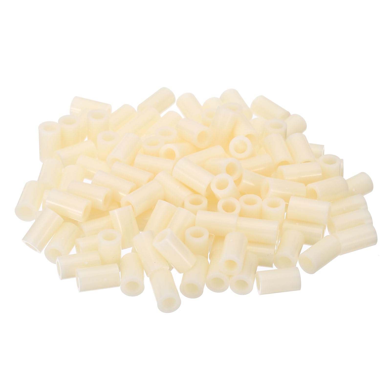 PATIKIL M4 Electrical Outlet ABS Spacers, 120 Pcs 4.2mm ID, 7mm OD, 12mm Length Washer Spacer Assortment Plastic Round Without Threaded,Switch and Receptacle Spacers for M4 Screws