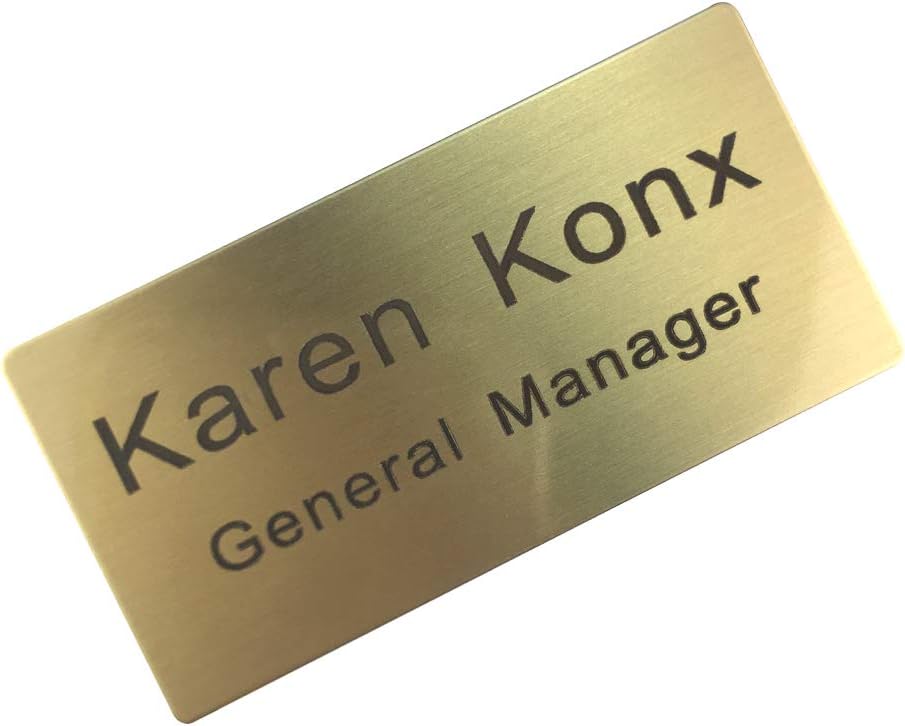 Custom Metal Engraved Name Tag Badge for Business