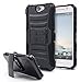 HTC One A9 Case, NageBee [Heavy Duty] Armor Shock Proof Dual Layer [Swivel Belt Clip] Holster with [Kickstand] Combo Rugged Case for HTC One A9 - Black
