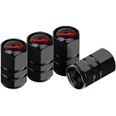 smnuxwm 4PCS Car Tire Valve Stem Caps for Jeep Wrangler Accessories Aluminum Alloy Wheel Valve Covers Air Cap Cover Leak-Proof Tire Air Cap Set (Red)