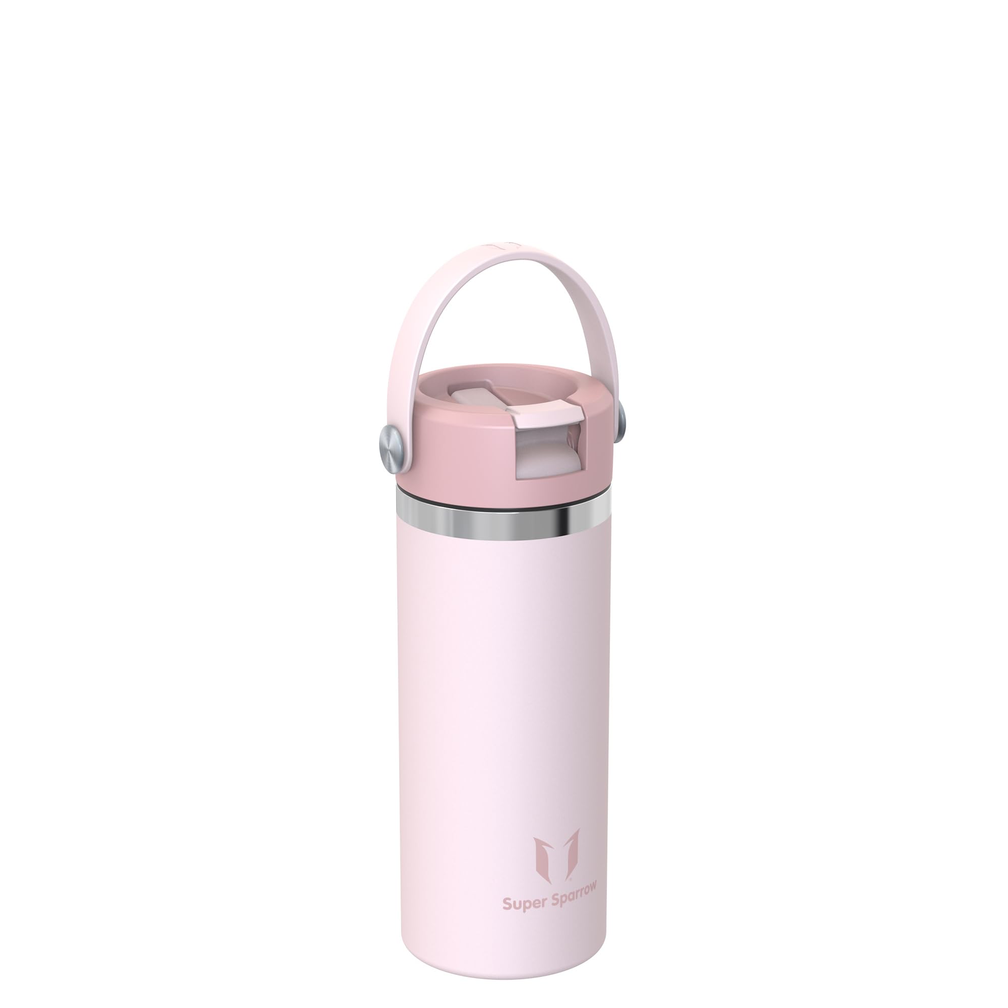 Sparrow Trinkflasche Edelstahl 500ml - Weiter Öffnung SwivelSip Thermosflasche mit Strohhalm - BPA-frei, Auslaufsicher Trinkflaschen - Thermoskanne für Kinder, Sport, Reisen, Outdoor 2