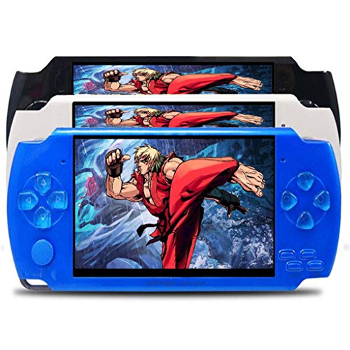 NXDA Pocket game console 4.3 inch screen 500 classic game video game console 8GB large memory handheld game console (Blue) - Thumbnail 4