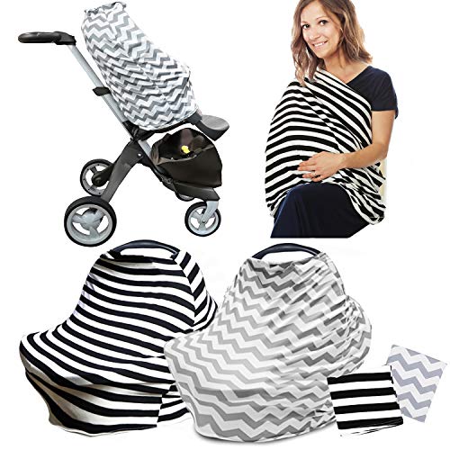 Best nursing breastfeeding cover scarf – baby car seat canopy , shopping cart