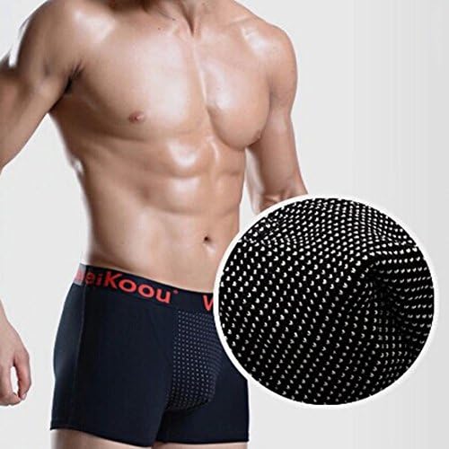 Veiku Penis Enlargement U Convex Boxer Trunk Magnetic Therapy and Health Protection Underwear (XXL)