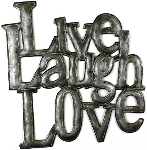 Love Laugh Live Metal Wall Art